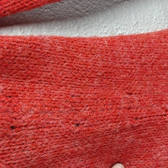 Ness Scotland Clothing Orange Alpaca Wool Cowl Neck Long Sleeve Pullover Sweater - Picture 12 of 14